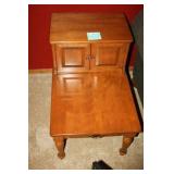 Wooden Side tablw-2 tiered with storage