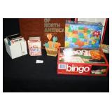 Cards, Bingo, Atlas, Viewmaster Slides; Viewer