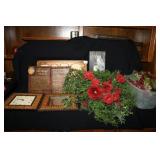 Wall Hanging and Home Décor Lot; Clock/Mirror