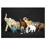 Elephant Figurines; 13 total; Jeweled home décor