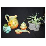 Sunflower Deorative Ceramics; Pitcher(10" tall)