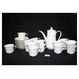 "Style House" Brocade teacups/saucers;Pitcher