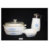 Blue Cornflower Pattern Kitchenware; 9C Percolater