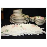 Desert Rose Franciscan Dishes; Dinner Plates(8)(1)