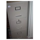 File Cabinet(Tan Metal); 3 Drawers