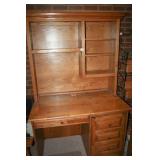 Wooden Computer Desk with Top shelf