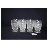 American Fostoria Juice Glasses with pedastal Foot