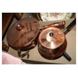 Chafing Dishes with place for fire; Coppercolored