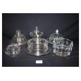 Round Covered Dishes (3); Lidded Pedastal Bowl