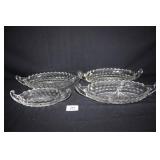 Oblong American Fostoria Bowls(1 divided)
