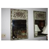 Décor Wall Mirrors (2) Matching Beveled Edge