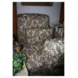 Side Chair-No arms-Upholstered-Crème. Blue. Brown