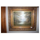 Painting on Canvas with gold frame