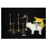 Candlesticks(Gorham2); Brass (2); Duck head