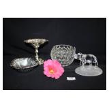 Glassware; Silver-tone home Décor;Porcelein Flower