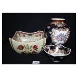 Oriental Accent Square bowl; Urn and bowl-Floral