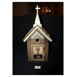 Church Bird House w/PO Box door; Combo in bottom