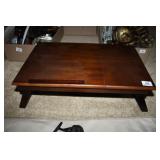 Bed/Lap tray; Dark staind wood color-Has drawer