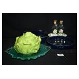 Pfaltzgraff Blue Dishes; Hollan Mold Cabbage Bowl