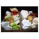 Various Pitchers 11 total;Butterfly;Grapes; Floral