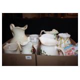 Various Pitchers 10 total; Mostly Florals