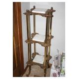 Square Shelf with Marble like blocks, gold in colo