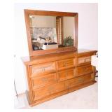 Dresser w/Mirror; 19 1/2" x 62" x 68"H.;