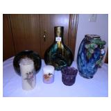 Vase Assortment-(3) Multicolored; Purple Glass Dis