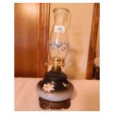 Lamplight Farms Oil Lamp w/Floral Design;