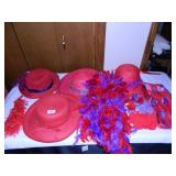 Red Hatters Items; Hats; Scarf; Boa; Ect.;