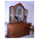 Kincaid Dresser & Mirror; Solid Maple;