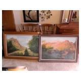 Landscape Paintings; 1-signed "R.Haworth";