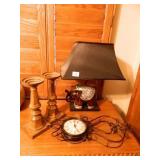 Elephant Décor Lamp; Metal Candleholders;