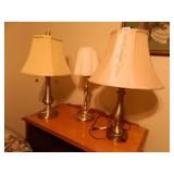 Goldtone Lamps; (3);
