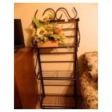 Black Metal Rack; Sunflower Décor;