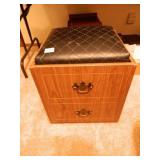 Padded Stool w/Storage under Seat;