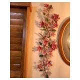 Metal Floral Wall Art; 14" x 52"; approx.;