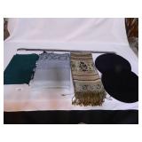 Scarves-(3); Wool Berets-(2); Belt-34"-Stretchy;