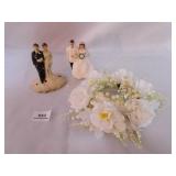 Wedding Cake Toppers; 1-Lefton; 1-Metal;