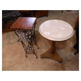 Decorative Tables; 1-w/Marble Like Top-20 3/4"h.;