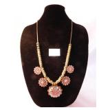 Gemstone style Jewelry with Brass color accents