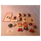 Button Covers-Christmas theme; angel earrings