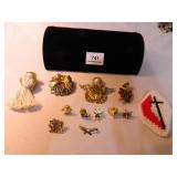 Christmas and Angel Pins and Brooches plus extras