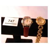 Anne Kleine Gold tone band watch; Seiko Ladies