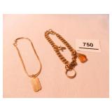 14K Gold Medical Bracelet-"Diabetic"; Bracelet