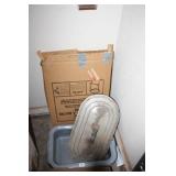 Enamelware Pan; Quilting Frame in Box;