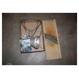 Antique Madolin Slicer; Wooden; Strainer;