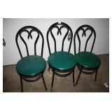 Chairs-(3); Rounded Back; Padded Seats;