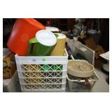 Tupper Canister; Pitcher; Kitchen Clock;