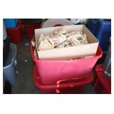 Christmas Décor; 4-Tubs; 1-Box; Nativity Set;